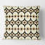 Coussin décoratif abstrait à motif géométrique abstrait rétro Mid-Century-391208262
