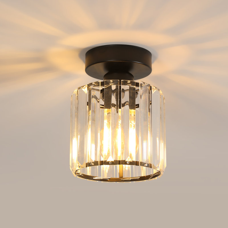 Ahilyn Crystal Flush Mount, Black
