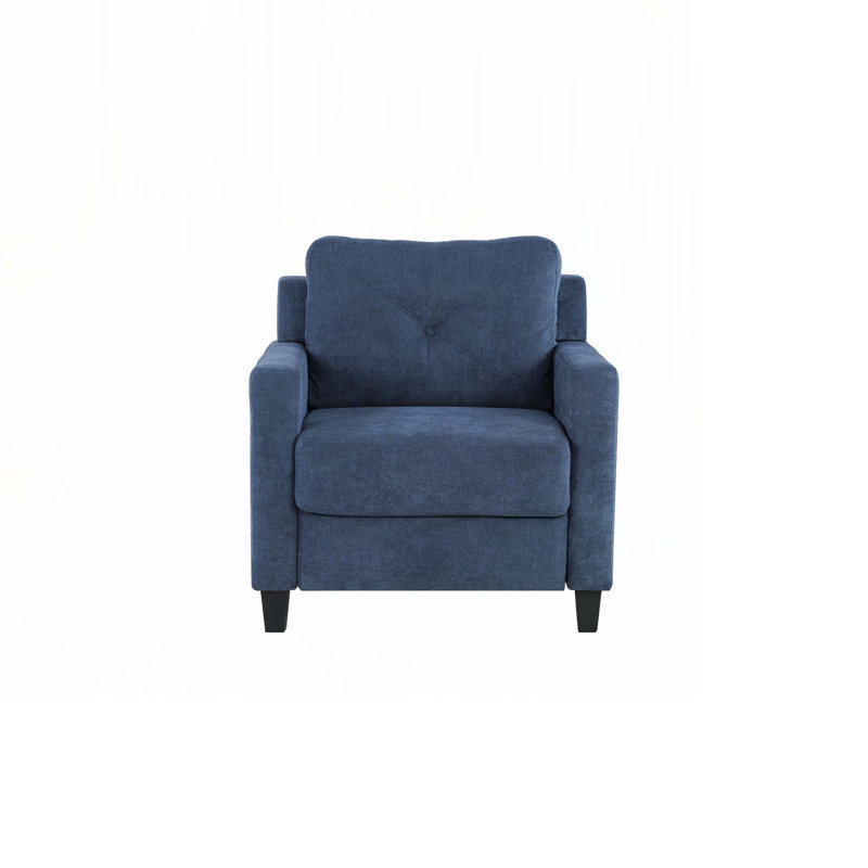 Fauteuil Chenille, Bleu marine chenille