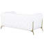Cuir blanc avec rembourrage en mousse et rembourrage en 3 couches solides en acier inoxydable brésilien