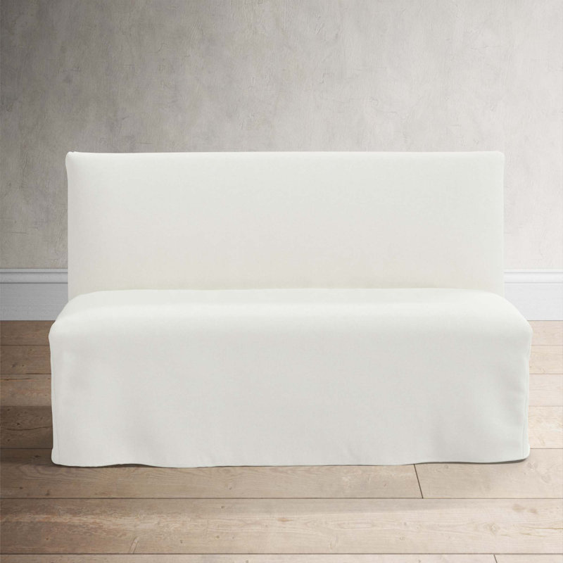 Ivanka Upholstered Bench, Zuma White Textured Linen