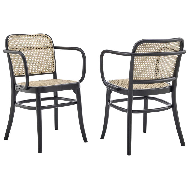 Modway Winona Wood Dining Chair Set of 2