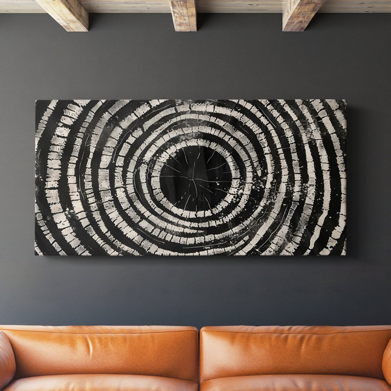 Toile tendue avec châssis abstrait, série # 2 VII