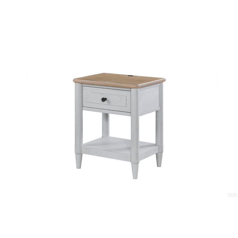 Small Teen Nightstand - Cement And Sand