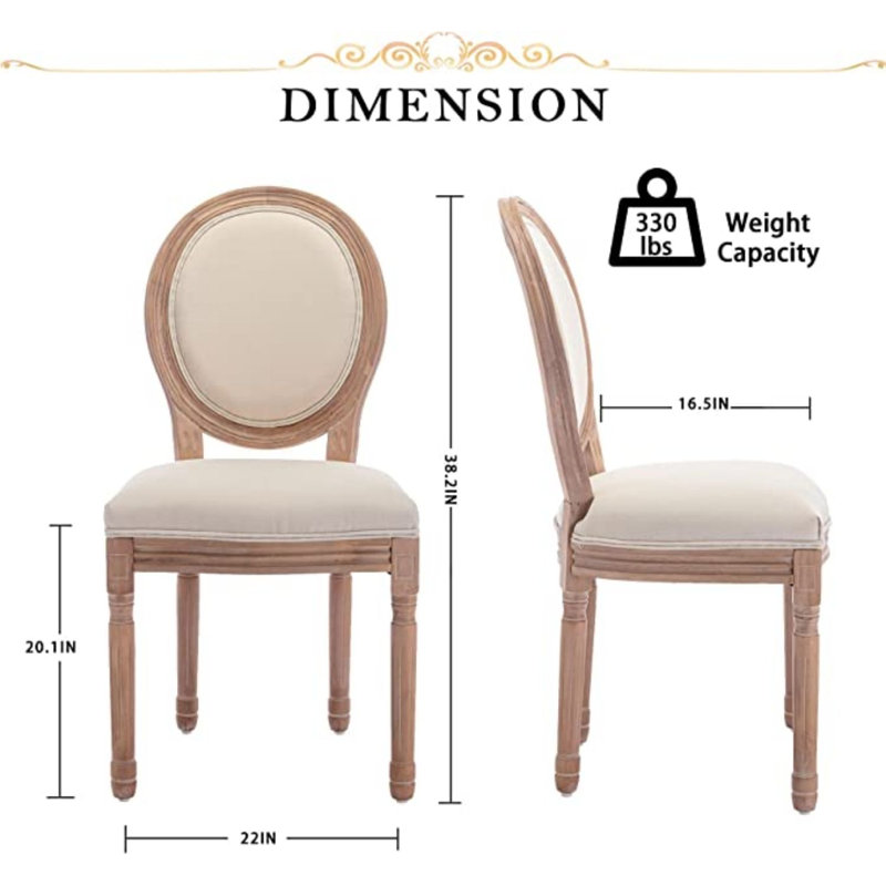 Chaise d'appoint 22 po en lin