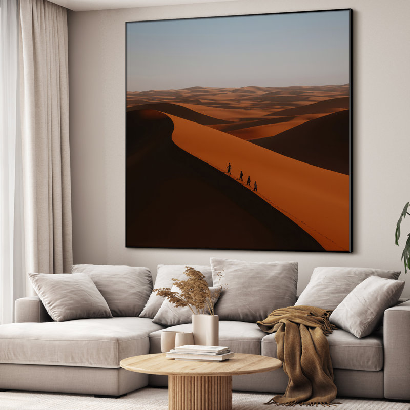 Très grande reproduction d'art sur toile - Paysage désertique, H 36 po x l 36 po