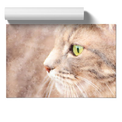 Portrait of a Cat Painting - Frameless Print