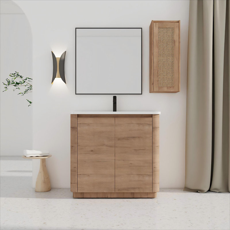 Meuble-lavabo sur pied 36 po avec lavabo en céramique