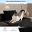 Canapé-lit en velours côtelé de 200 cm avec 2 oreillers, canapé-lit modulaire sans cadre pour salon-39279749