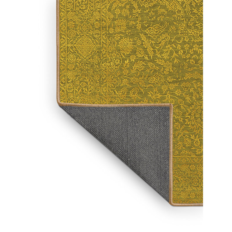 Tapis jaunes modernes Mid-Century 2668