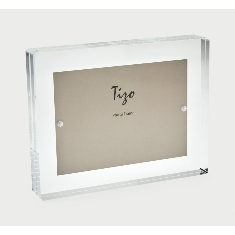 Lucite Picture Frame, Clear, 4" W x 6" H