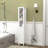 66.92" Tall Bathroom Storage Cabinet With Adjustable Shelves