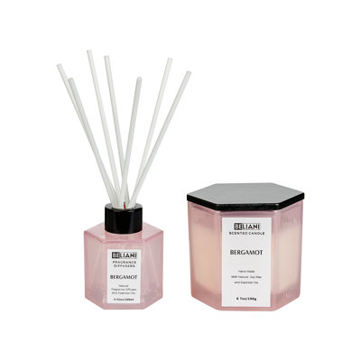 CLASSY TINT Plant / Floral Scented Jar Candle with Glass Holder