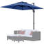 Très grand parasol carré en porte-à-faux 10 pi x 10 pi - Protection contre les rayons UV, inclinaison réglable, base robuste, assemblage facile et tissu résistant aux intempéries.-418273216