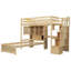 Lit mezzanine avec bureau intégré et escalier-1142914709