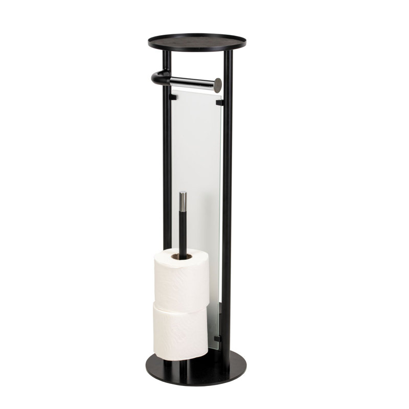Free-Standing Toilet Roll & Brush Holder