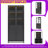 Display Cabinet With Glass Doors, LED Lights & Steel Frame-1348301316