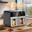 10.5l Air Fryer Double Basket Touch Display, Viewing Window, 10 Functions
