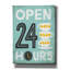 Toile épique Graffiti «Retro Diner Open 24 Hours» par Michael Mullan, 40 po x 54 po