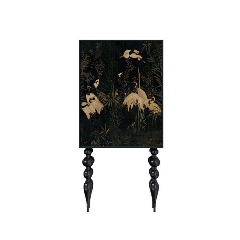 Armoire moderne à double porte minimaliste, Noir, noir, noir, noir