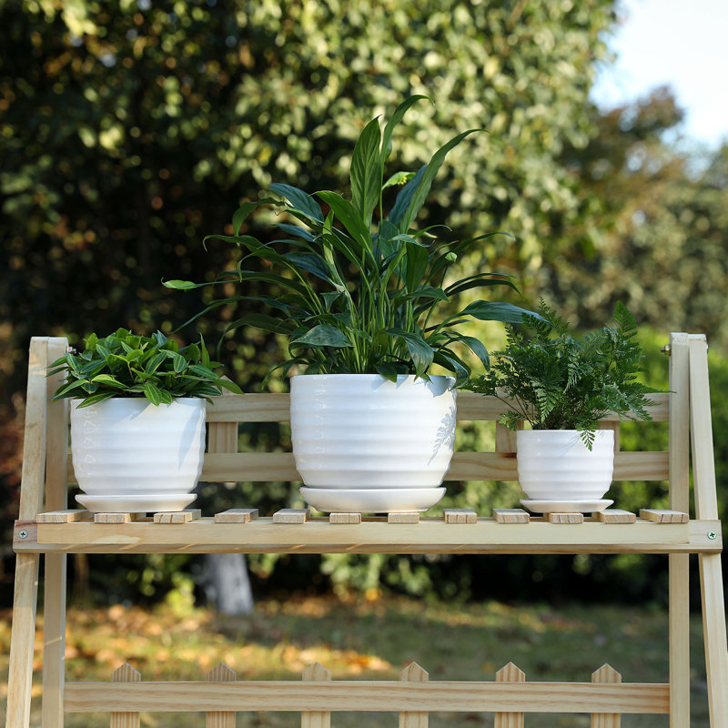 Ceramic Pot Planter, White