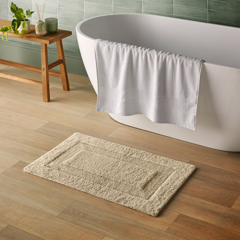 Silentnight Supersoft Rectangle Bath Mat 100% Cotton BCI, Cream