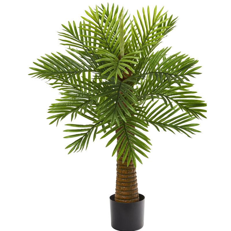 Faux Palm Tree in Pot Liner, 36" H x 24" W x 24" D