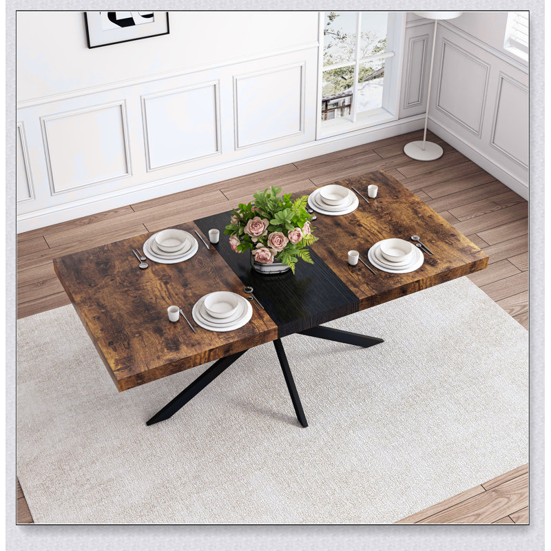 Table de salle à manger Retro, H 29,92 po x L 70,86 po x l 31,49 po, Brun