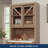 Eraclio Library Bookcase, Brushed Oak Finish
