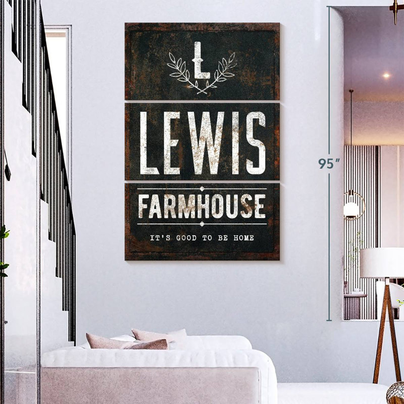 Tergel Lewis Farmhouse Typography, 74" H x 48" W