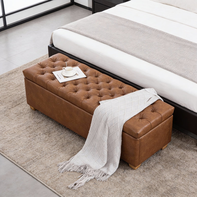 Banc de repose-pieds capitonné l 60,2 po