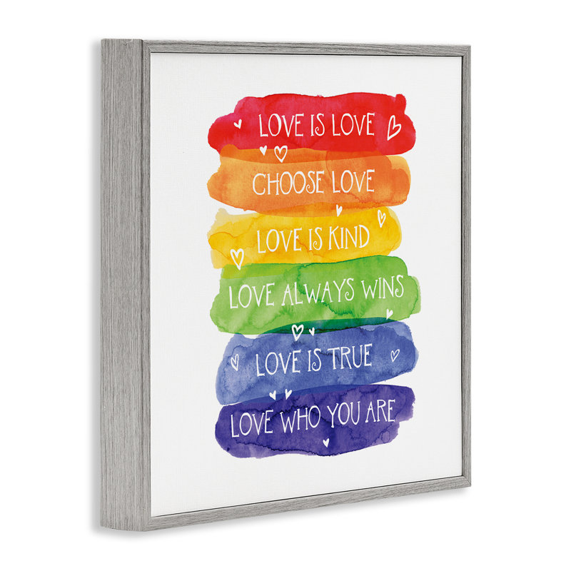 «Love Who You Are Rainbow», estampe numérique, design par Tim Coffey, Estampe numérique Farmhouse, H 17 po x l 17 po