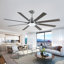 Ventilateurs de plafond avec lumières, ventilateur de plafond de 72 pouces avec télécommande, 3 lumières à intensité variable CCT, moteur CC réversible silencieux, ventilateurs de plafond intérieur / extérieur 8 pales pour chambre à coucher, maison de campagne, patio