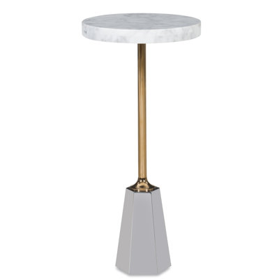 Geo Marble Top End Table
