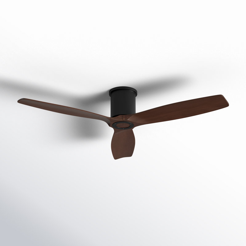 Collins Smart Ceiling Fan, Dark Walnut, Midnight Black