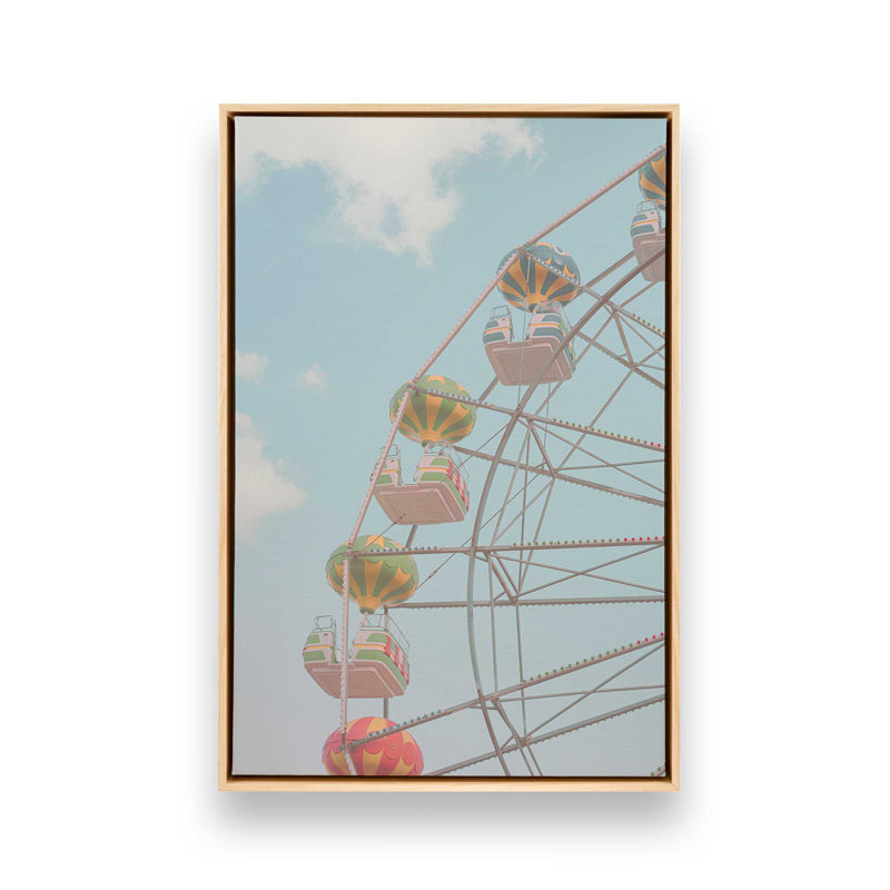 Carousel Dreams In The Sky sur toile, H 20,75 po x l 30,75 po, Cadre américain en érable flottant