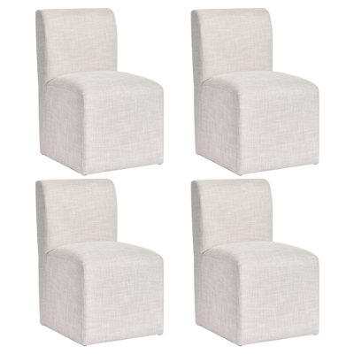 Ritney Upholstered Fabric Parsons Design Modern Traditional Dining Chair