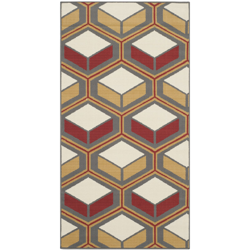 Tapis géométrique Hampton Performance, Rectangle 2 pi 7 po x 5 pi