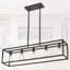 Luminaire suspendu linéaire à 5 lumières pour îlot de cuisine avec accents en fer forgé-1937452328