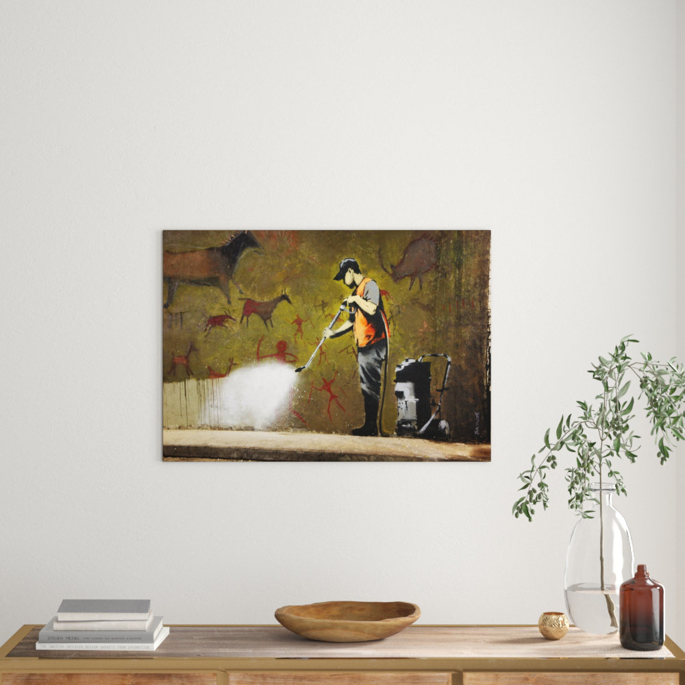 Banksy Street Cleanup Graffiti Wall Art - Frameless Print