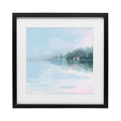 «Morning at Lake Windermere», reproduction sous verre encadrée, conception de Meredith Howse