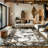 Monaco Series Abrstract Black/Gray/Ivory/Beige Area Rug-1443606382