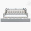 Lit de jour extensible avec couchette, lit de jour en bois avec couchette, gris-2050724224