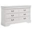 Ensemble de chambre à coucher simple 4 pièces Nim, commode, tête de lit-bateau brun foncé Nim-108977179-108977176