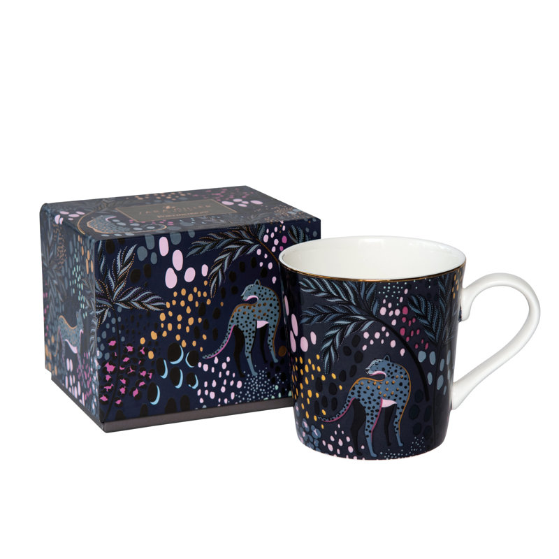 Sara Miller London, Midnight Leopard Mug