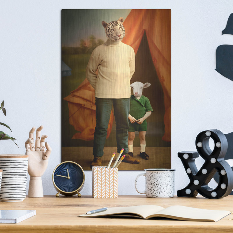 Trinx «Summer Camp» par Martine Roch, art mural en métal, H 16 po x l 12 po