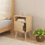 Charmante table de chevet en rotin avec porte et tablette pour la chambre à coucher et les petits espaces