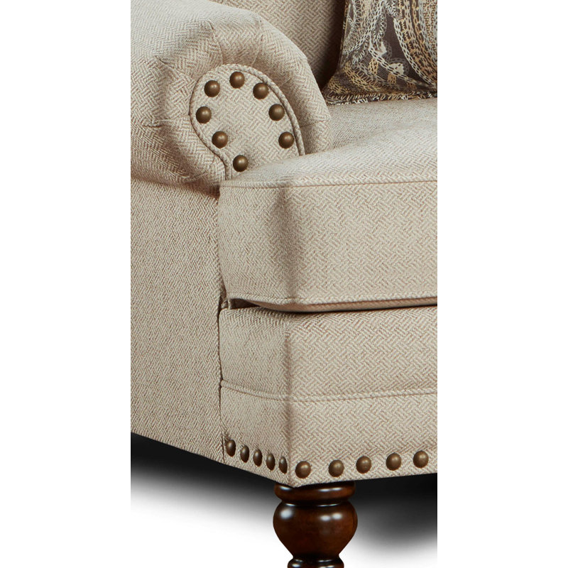Causeuse rembourrée Pelotas, 100 % polyester beige