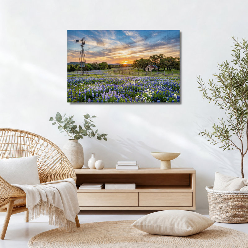Art sur toile Bluebonnet, H 24 po x l 36 po