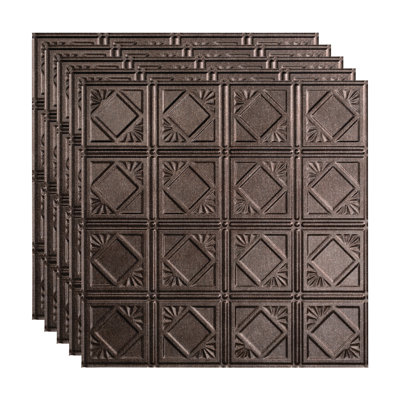 Panneau de plafond décoratif décoratif en vinyle style traditionnel 4 pi x 2 pi FASÄDE